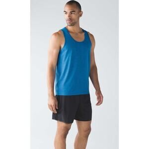 LULULEMON Metal Vent Tech Muscle Work Out Tank Top Riviera Blue Men's L